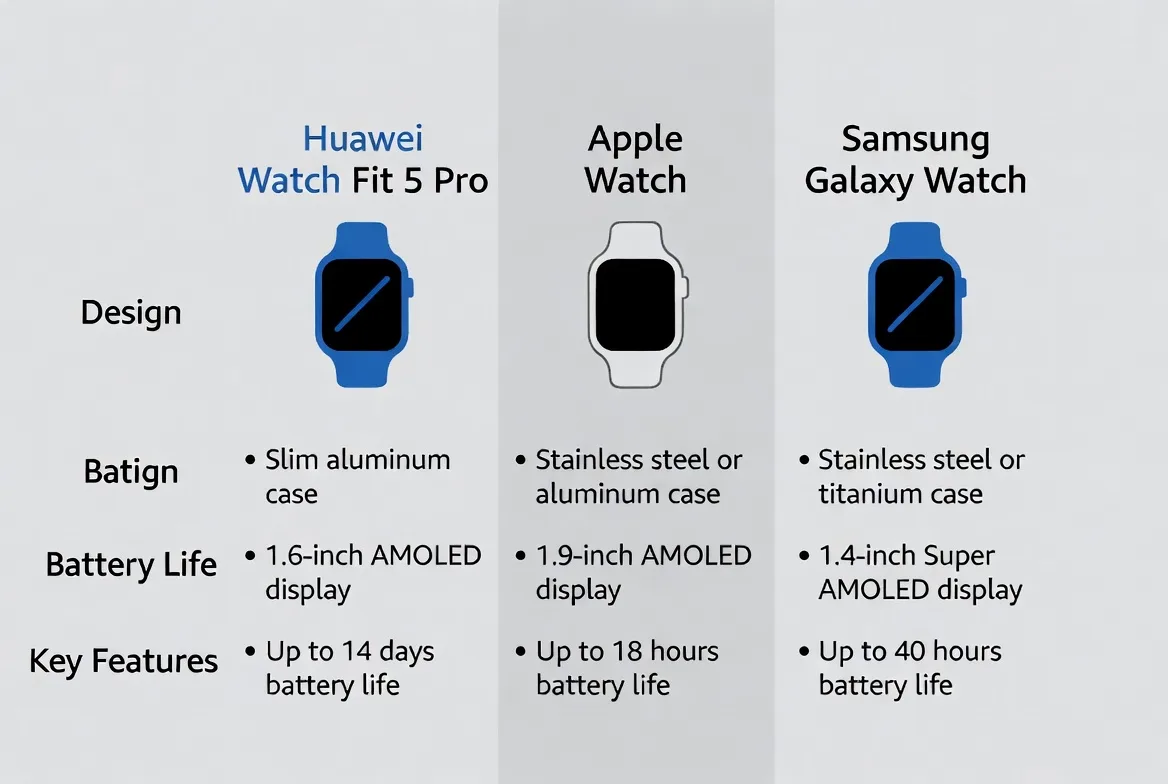 How Watch Fit 5 Pro Compares to Competitors How Watch Fit 5 Pro Compares to Competitors